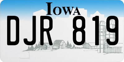 IA license plate DJR819