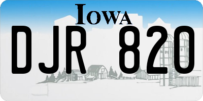 IA license plate DJR820