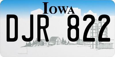 IA license plate DJR822