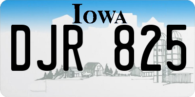 IA license plate DJR825