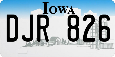 IA license plate DJR826