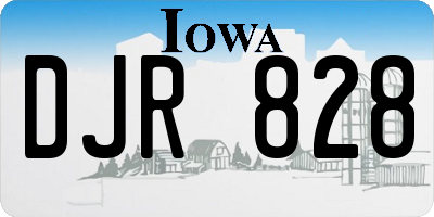 IA license plate DJR828