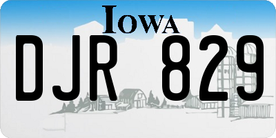 IA license plate DJR829