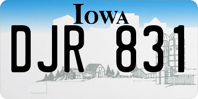 IA license plate DJR831