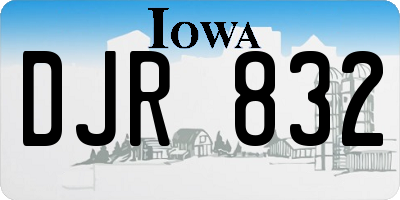 IA license plate DJR832