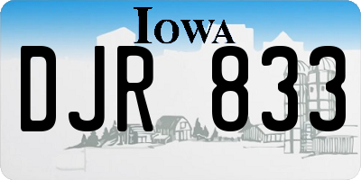 IA license plate DJR833