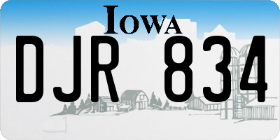 IA license plate DJR834