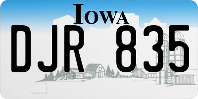IA license plate DJR835