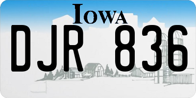 IA license plate DJR836
