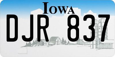 IA license plate DJR837