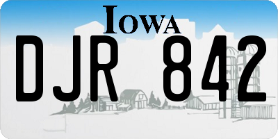 IA license plate DJR842