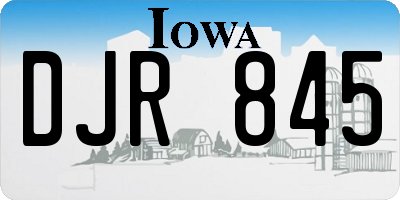 IA license plate DJR845