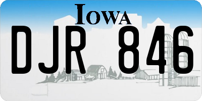 IA license plate DJR846