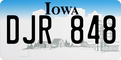 IA license plate DJR848