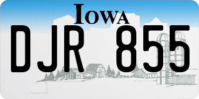 IA license plate DJR855