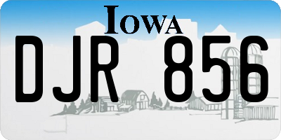 IA license plate DJR856