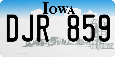 IA license plate DJR859