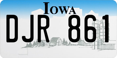 IA license plate DJR861