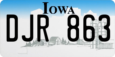 IA license plate DJR863