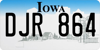 IA license plate DJR864