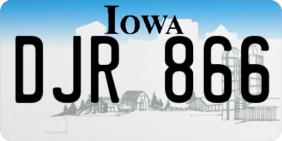 IA license plate DJR866