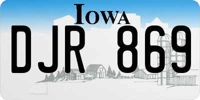 IA license plate DJR869
