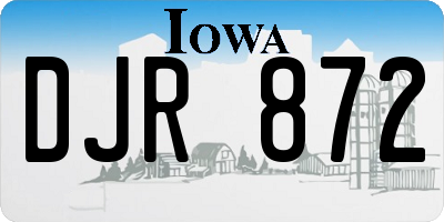 IA license plate DJR872