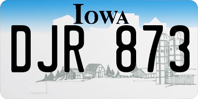IA license plate DJR873