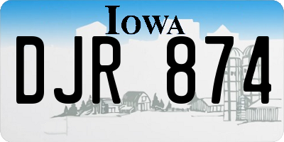 IA license plate DJR874