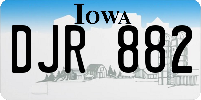 IA license plate DJR882