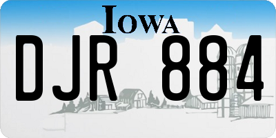 IA license plate DJR884