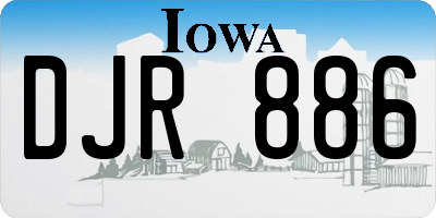IA license plate DJR886
