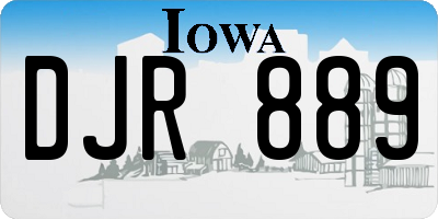 IA license plate DJR889
