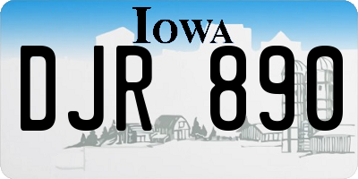 IA license plate DJR890