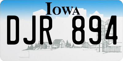 IA license plate DJR894