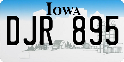 IA license plate DJR895