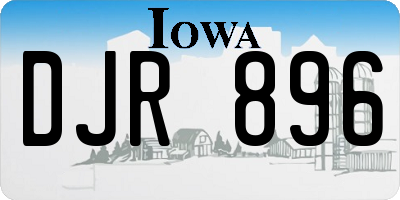 IA license plate DJR896