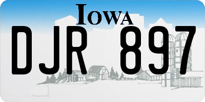 IA license plate DJR897