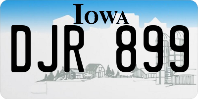 IA license plate DJR899