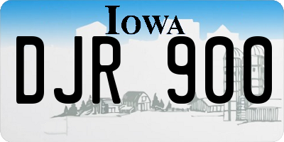 IA license plate DJR900