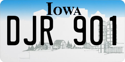 IA license plate DJR901