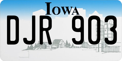 IA license plate DJR903