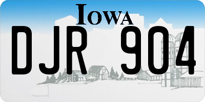 IA license plate DJR904