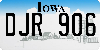 IA license plate DJR906