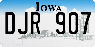 IA license plate DJR907