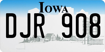 IA license plate DJR908