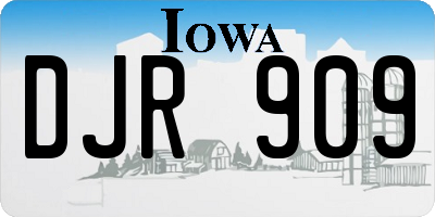 IA license plate DJR909