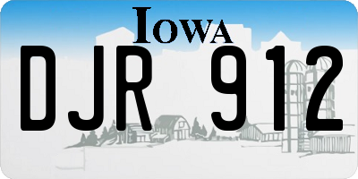 IA license plate DJR912