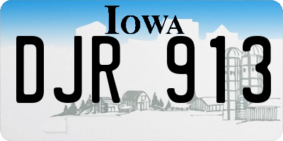 IA license plate DJR913