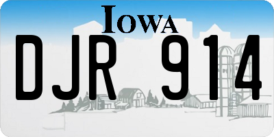 IA license plate DJR914